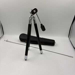 Vintage Telesar ZOMEi M7 Table Top Mini Tripod Pan Tilt Head Black Case Camera